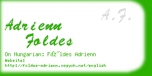 adrienn foldes business card